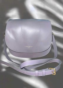 LANCASTER Paris lavender leather crossbody bag