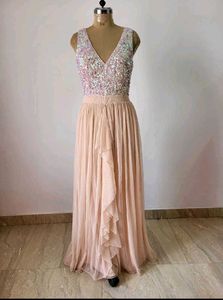 Sequin Top & Ruffle Gown