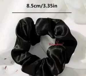 Pink Satin Scrunchies (Set of 10)