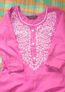 Pink Embroidered Kurta Set