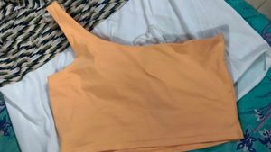 Orange One Shoulder Top