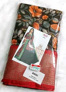 New Dola Silk Saree With Tag and attached Blouse F