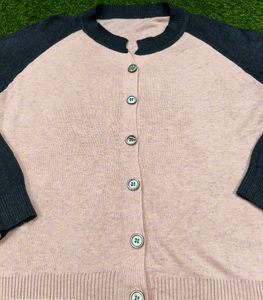 Stylish Pink &amp; Gray Cardigan