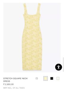 ZARA STRETCH SQUARE NECK DRESS
