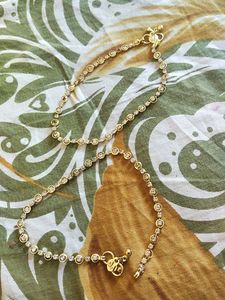 Beautiful Diamond Anklets Free Size