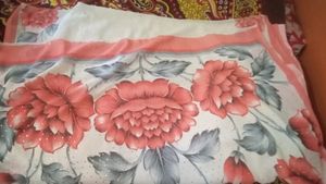 Silk Georgette  White Chamki Saree