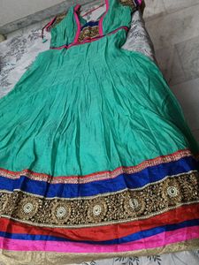 Gorgeous Green Embroidered Anarkali