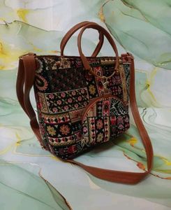 Patchwork Tote Bag with Coin Purse