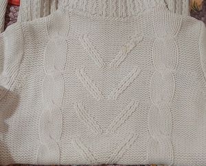 A White High Neck Sweater ! 🤍