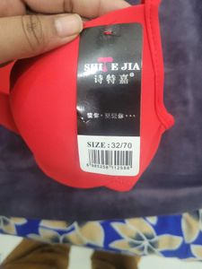 Red Plunge Bra