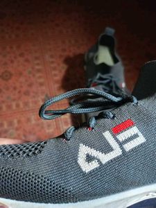 Fila Gray Knit Running Shoes