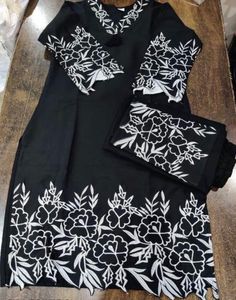 Unused Black Crop Top Set