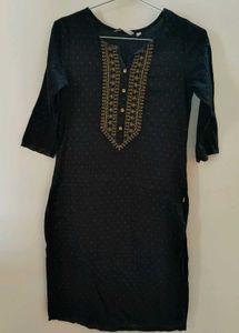 Embroidered Black Kurti