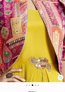 Silk Anarkali Suit With Banarasi Jacket