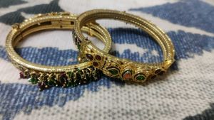 Gold-Plated Bangles (Set of 2)