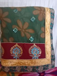 Double Shades Saree With Net Palla