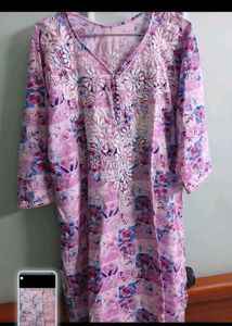 Pink Embroidered Kurta Set