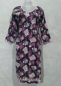 Purple Cotton Salwar Suit