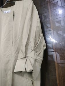 Khaki Cotton Jacket For Women