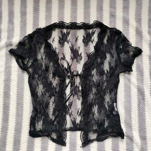 Mesh Black Pinteresty Top