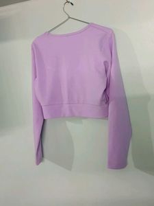 Lilac Long Sleeve Crop Top