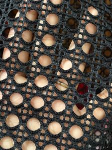 Black Mesh Short Sleeve Top