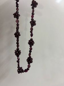 Beaded Burgundy Necklace