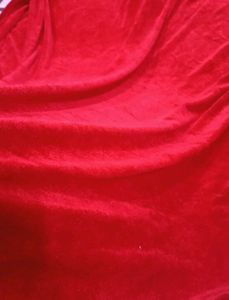Red Velvet shehneel Fabric 4 meter 1.7 mtr width