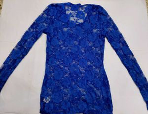 Blue Rose Stylish Net Top.🌟💙