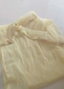 Red And Yellow Lehanga With Net Chudidhar