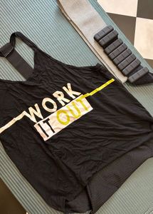 Active Wear Set: Sports bra, Tank Top, Shorts