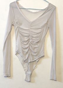 Sheer Mesh White Bodysuit (item 35)