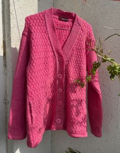 Pink Knit Cardigan