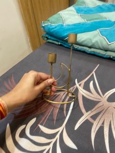 Unique Gold Moon Candle Holder