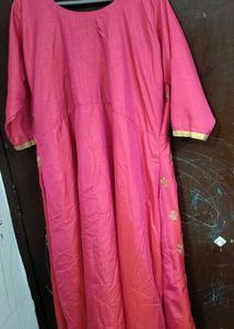 Pink Embroidered Indian Dress