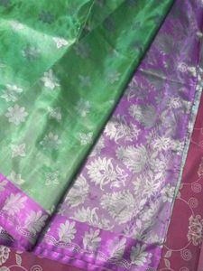 Green &amp; Purple Art Silk Saree