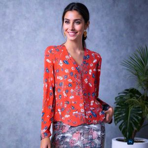 Lee Cooper Red Printed Top