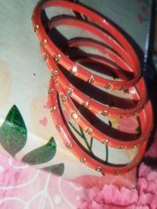 Red &amp; Gold Bangle Set