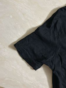 Black Round Neck T Shirt