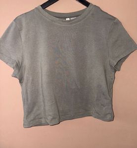 H&M Light Green Crop Top
