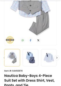 NAUTICA PLAID BOYS VEST- NEW!