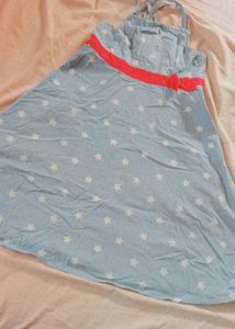 Cute Blue &amp; White Polka Dot Dress