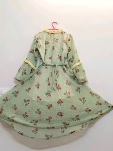 Ruffle neckline chiffon top!