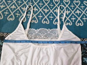 White Lace Trim Cami