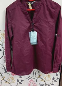 Deep Mehroon Kurta Style Tunic