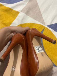 Brown Crocodile Heels