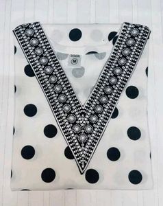 Polka Dot Embroidered Top