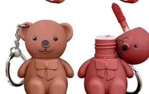 Cute Bear Lip Gloss Keychain