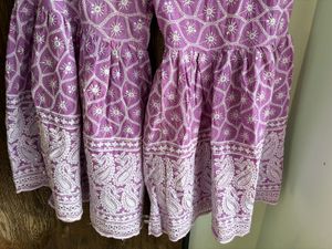 Purple Embroidered Kurta Set