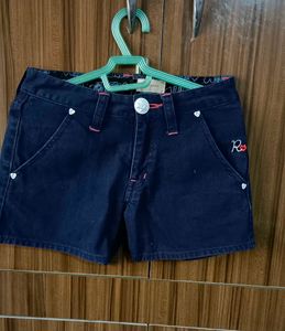 Navy Blue Mini Shorts